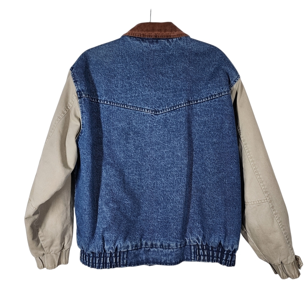 WRANGLER MIXED-MATERIAL BOMBER/VARSITY STYLE JACKET - Picture 4 of 12